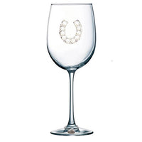 Corkpops 0500-002-100 Horseshoe Jeweled Wine Glass Stemmed