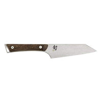 Shun Kanso 5-Inch Asian Multi-Prep Knife; Stainless Steel Double-Bevel Blade and Contoured Tagayasan Handle Handcrafted in Japan with Heritage Finish and Triangular Shape for Easy Maneuvering