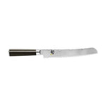 Shun Classic 9" Bread Knife with VG-MAX Steel Serrated Edge and Ebony PakkaWood Handle, 9", Silver