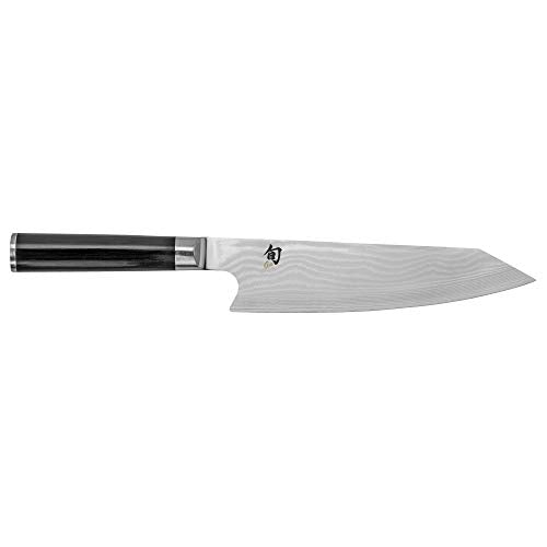 Shun Classic 8-Inch Kiritsuke Kitchen Knife; Chef's Knife With 68 Layers of Stainless Damascus Steel Cladding; Handcrafted in Japan; Multi-purpose Knife Handles Full Range of Kitchen Tasks