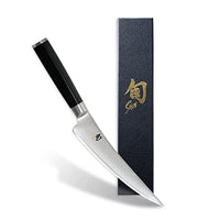 Shun DM-0743 Classic Boning 6-inch High-Performance, Double-Bevel Steel Blade Luxurious, Hand-Crafted Japanese Knife Provides Flawless Aesthetic and Close, Controlled Cut or Fillet, 6", Silver