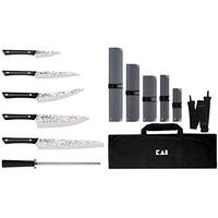 Kai Pro 7 Piece Culinary Knife Set with Blade Guards and Roll