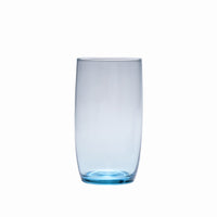 D&V Glass Gala Collection Iced Beverage/Cocktail Glass 19 Ounce, Aquamarine Blue, Set of 12