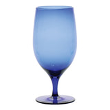 D&V Glass Gala Collection Goblet/Beverage Glass 15 Ounce, Cobalt, Set of 12
