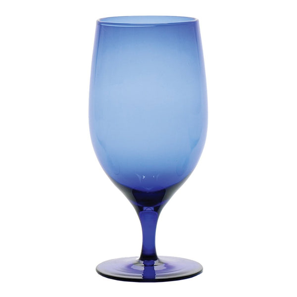 D&V Glass Gala Collection Goblet/Beverage Glass 15 Ounce, Cobalt, Set of 12
