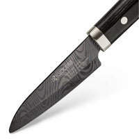 Kyocera HIP Advanced Ceramic Premier Elite Series 3" Paring Knife Pakka Wood Handle-Black Blade