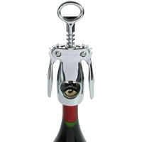 Vinturi Wing Corkscrew Wine Built-in Bottle Opener, Silver