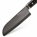Kyocera KTN-140-HIP Advanced Ceramic Premier Elite Series 5.5" Santoku Knife Pakka Wood Handle-Black Blade