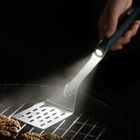 GRILLIGHT 2-Piece Stainless Steel LED Spatula & Tong BBQ Grilling Set