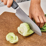 Kyocera Innovation Series Ceramic 6" Chef's Santoku Knife with Soft Touch Ergonomic Handle, Black Blade, Black Handle