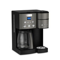 Cuisinart SS-15BKS 12-Cup Coffee Maker and Single-Serve Brewer, Black Stainless