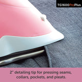 Oliso TG1600 Pro Plus 1800 Watt SmartIron with Auto Lift - for Clothes, Sewing, Quilting and Crafting Ironing | Diamond Ceramic-Flow Soleplate Steam Iron,
