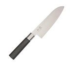 Kai 6716S Wasabi Black Santoku Knife, 6-1/2-Inch