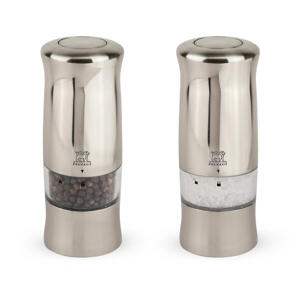 Peugeot 2/28480 Zeli Duo Pepper and Salt Mill, 5-1/2" Brushed Chrome