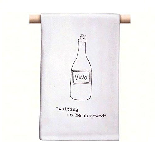 CorkPops 77720 "Waiting To Be Screwed" Bar Towel