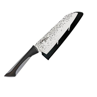 Kai AB7064 Luna 7"Santoku Knife W/ Soft-Grip Handle & Matching Sheath