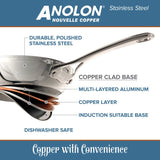 ANOLON 11-Piece Cookware Set, Stainless Steel